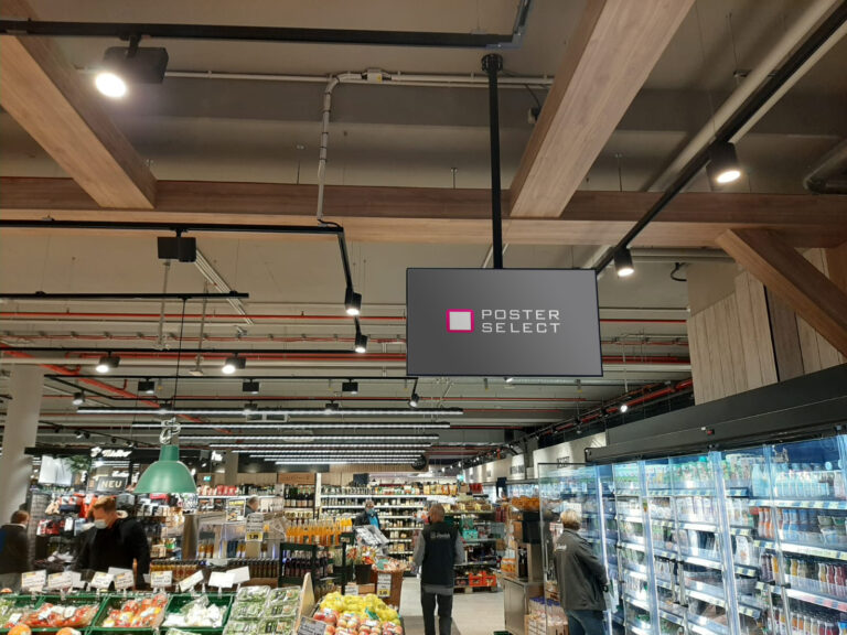 Digitaler Werbescreen im Einzelhandel